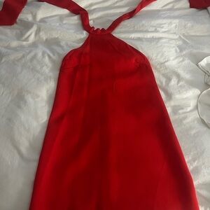 Mango Red Halter Dress